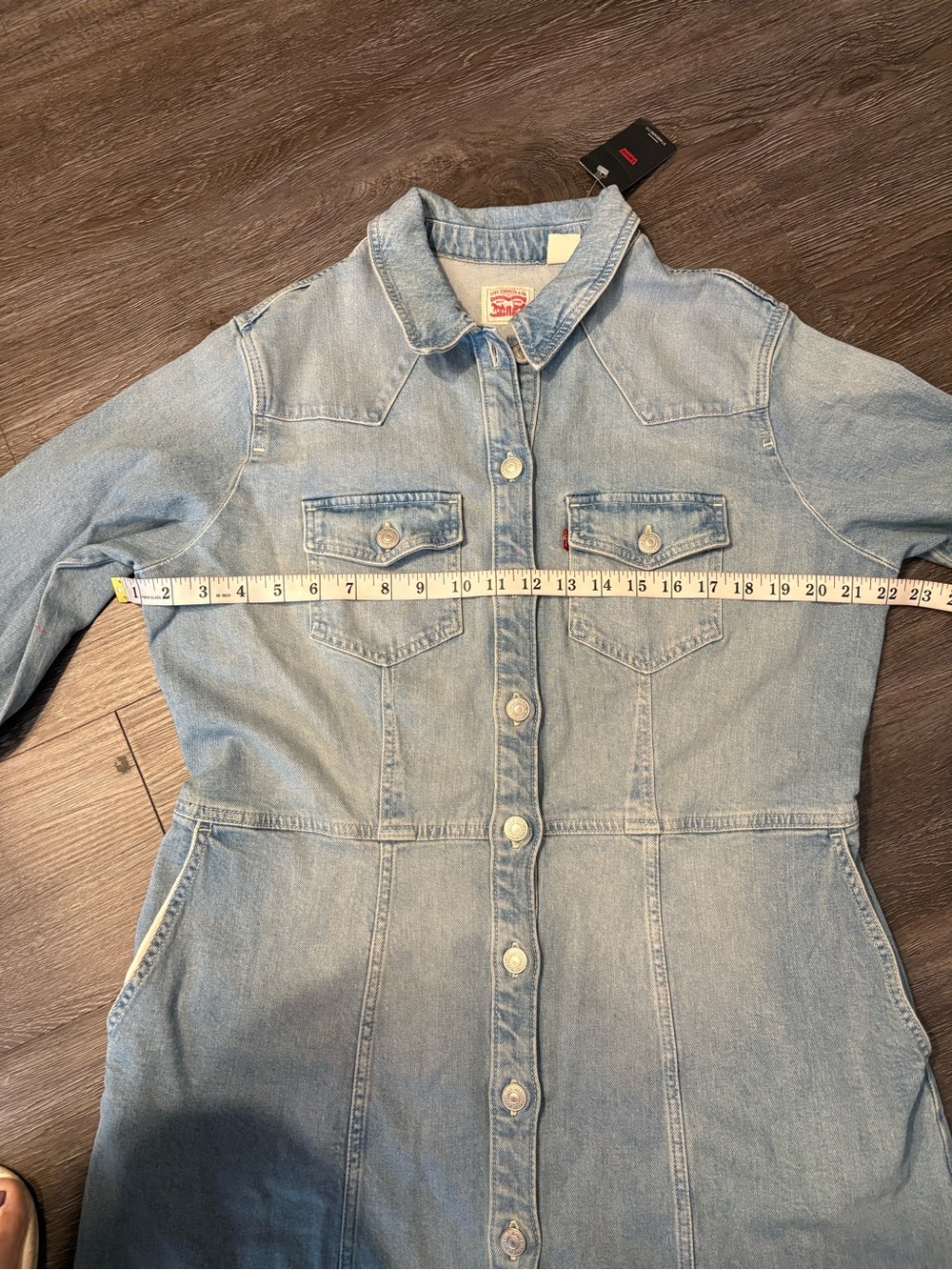 Levis Western Mini Dress size XL light wash - Picture 10 of 15